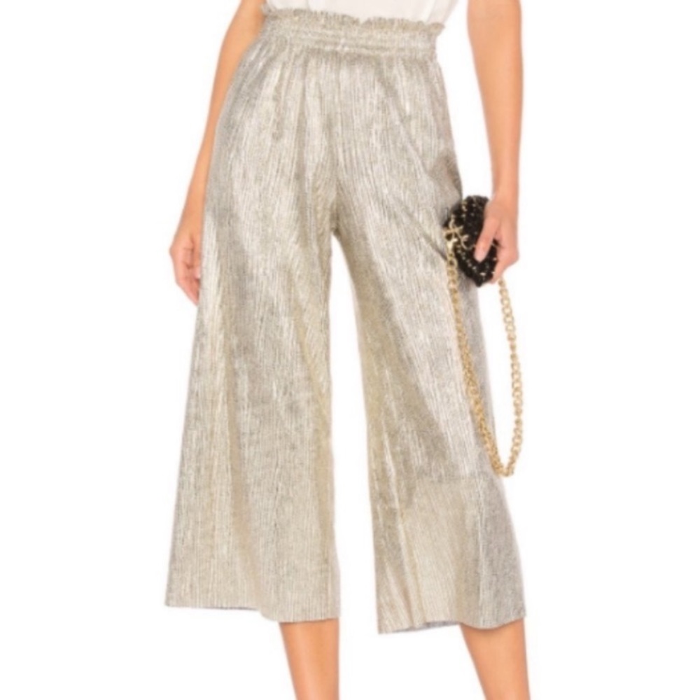 Alice + Olivia Elastic Waist Cropped Pant Size 6